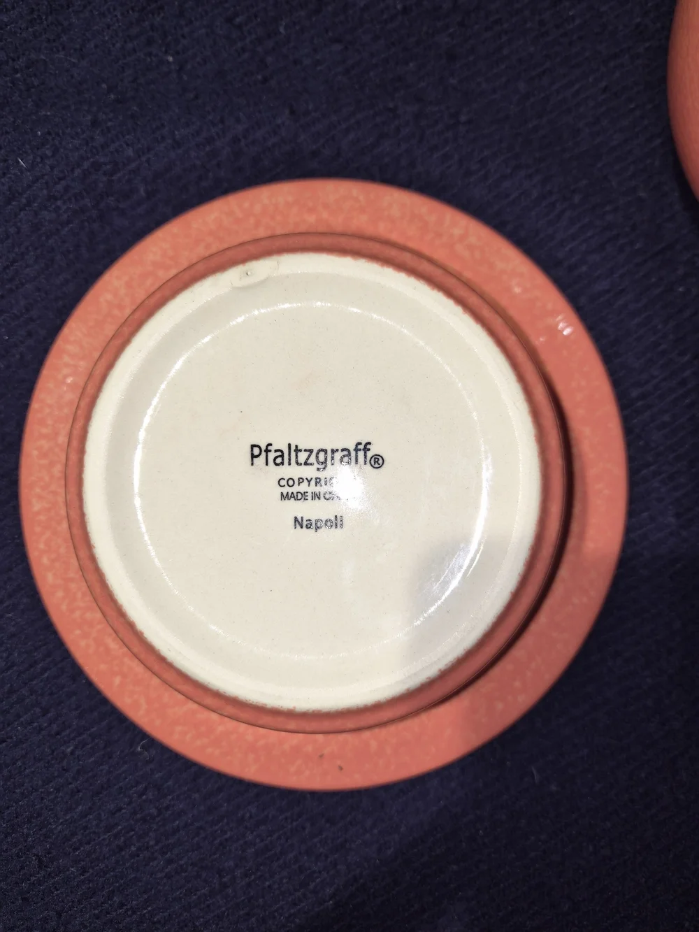 Pfaltzgraff Coral-Orange Ceramic Dish